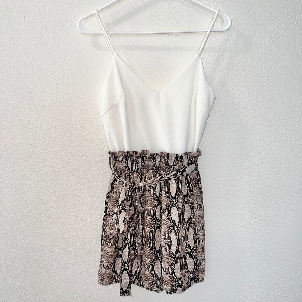 NWT Fashion Nova Not No Snake Snake Print Romper Size small - Picture 3 of 7